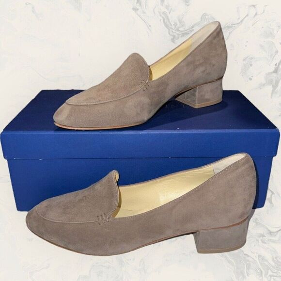 Sarah Flint Rose Taupe Suede Pump Heeled Designer Shoes Women’s Size 5.5 - Picture 1 of 12